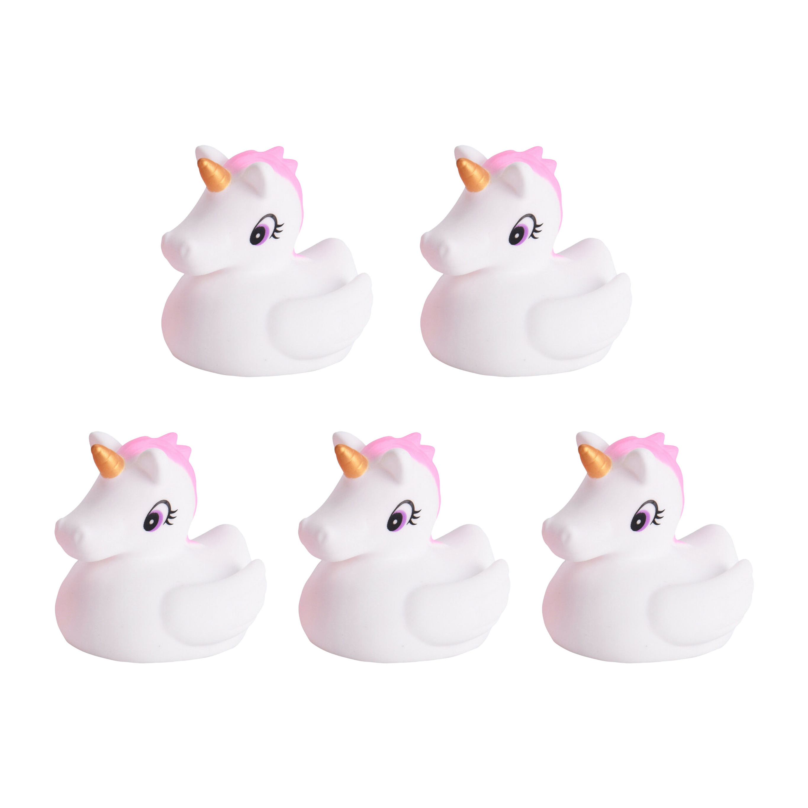 Rubber badeendjes eenhoorns - 10x stuks - wit - badkamer fun artikelen - size 5.5 cm - kunststo -