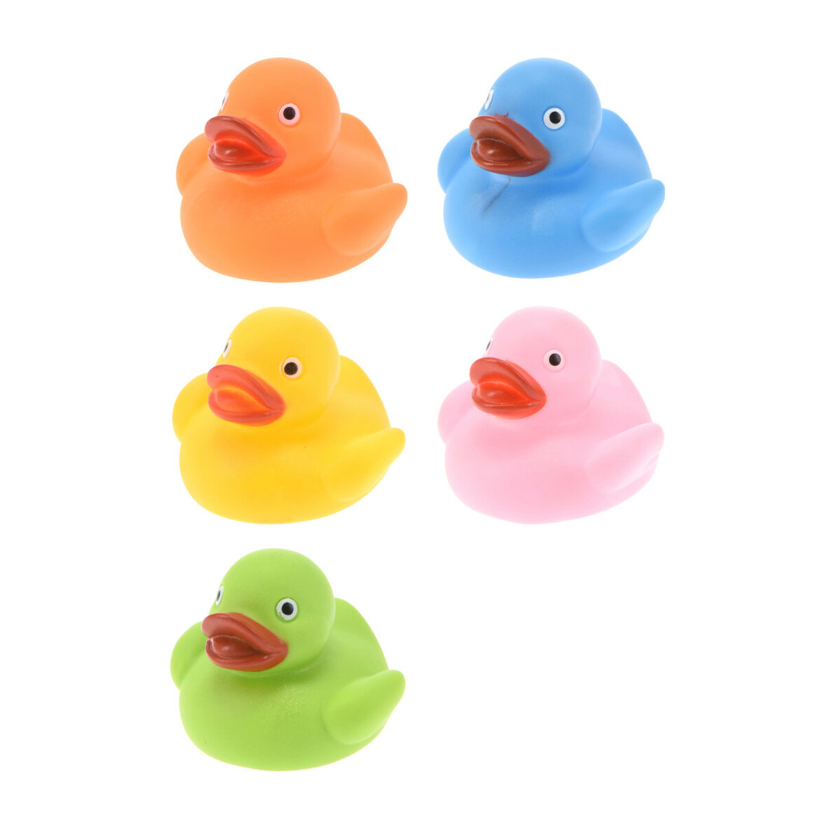 Rubber badeendjes familie - 10x stuks - mix kleuren - badkamer fun artikelen - size 5.5 cm - kunstst -