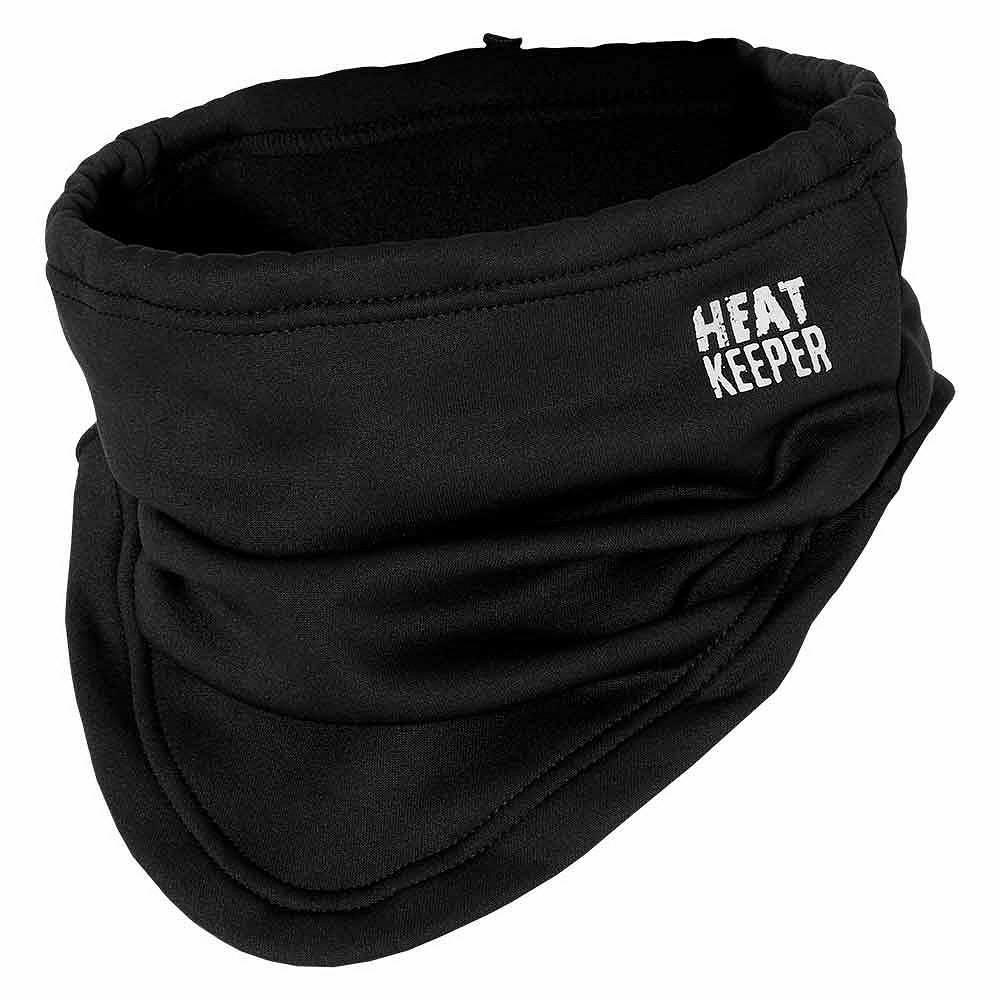 Heat Keeper Thermo fleece windvanger sjaal/shawl - zwart - met trekkoord - volwassenen - one size -