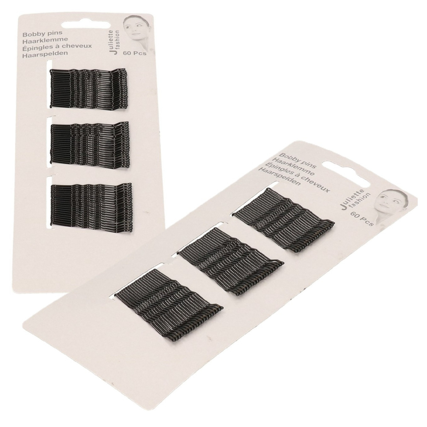 Schuifspeldjes/haarspelden - 120x stuks - zwart - metaal - 5 cm - haarklemmen -