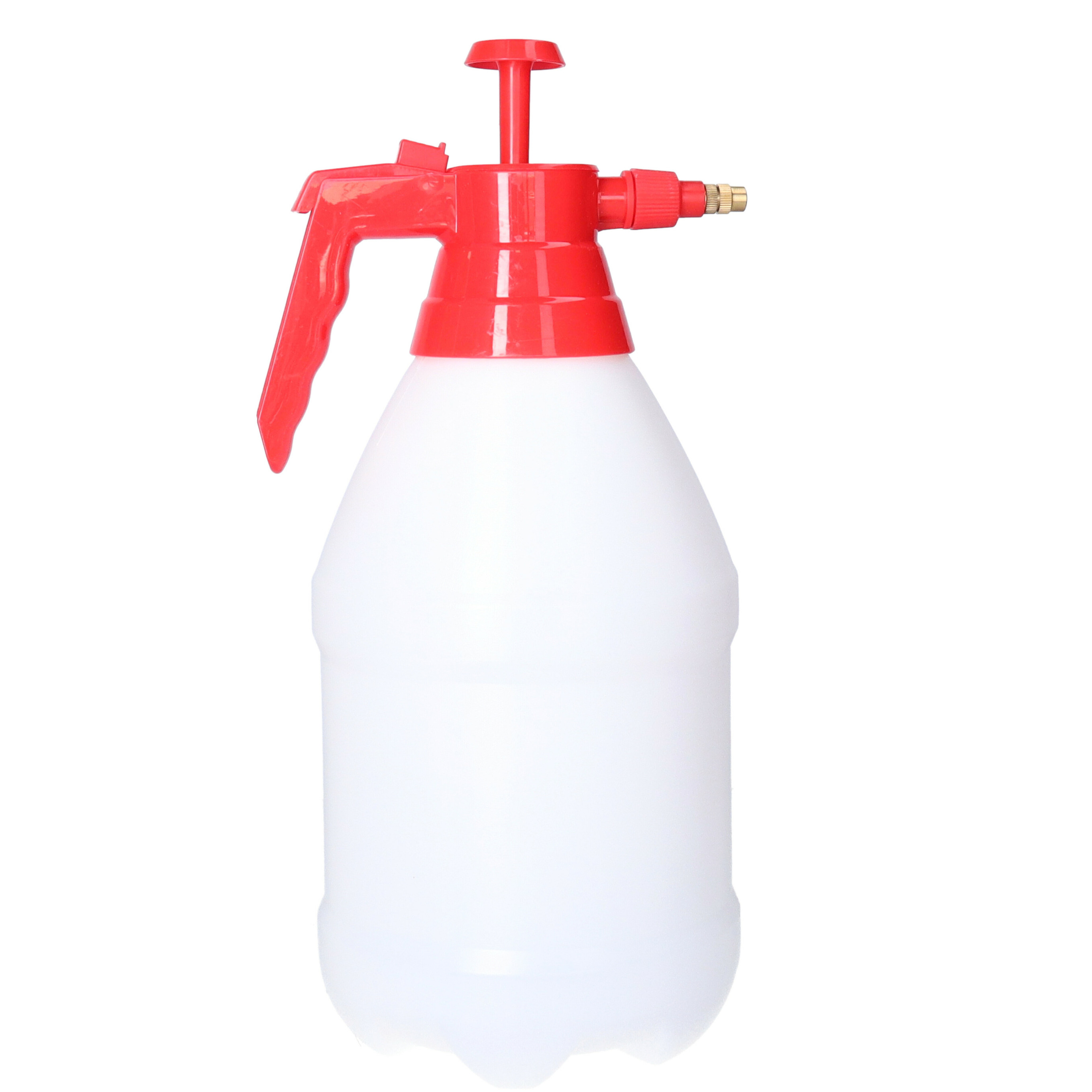 Plantenspuit met hoge druk sproeier/vernevelaar - kunststof - 3 liter - rood/wit - 34 cm -