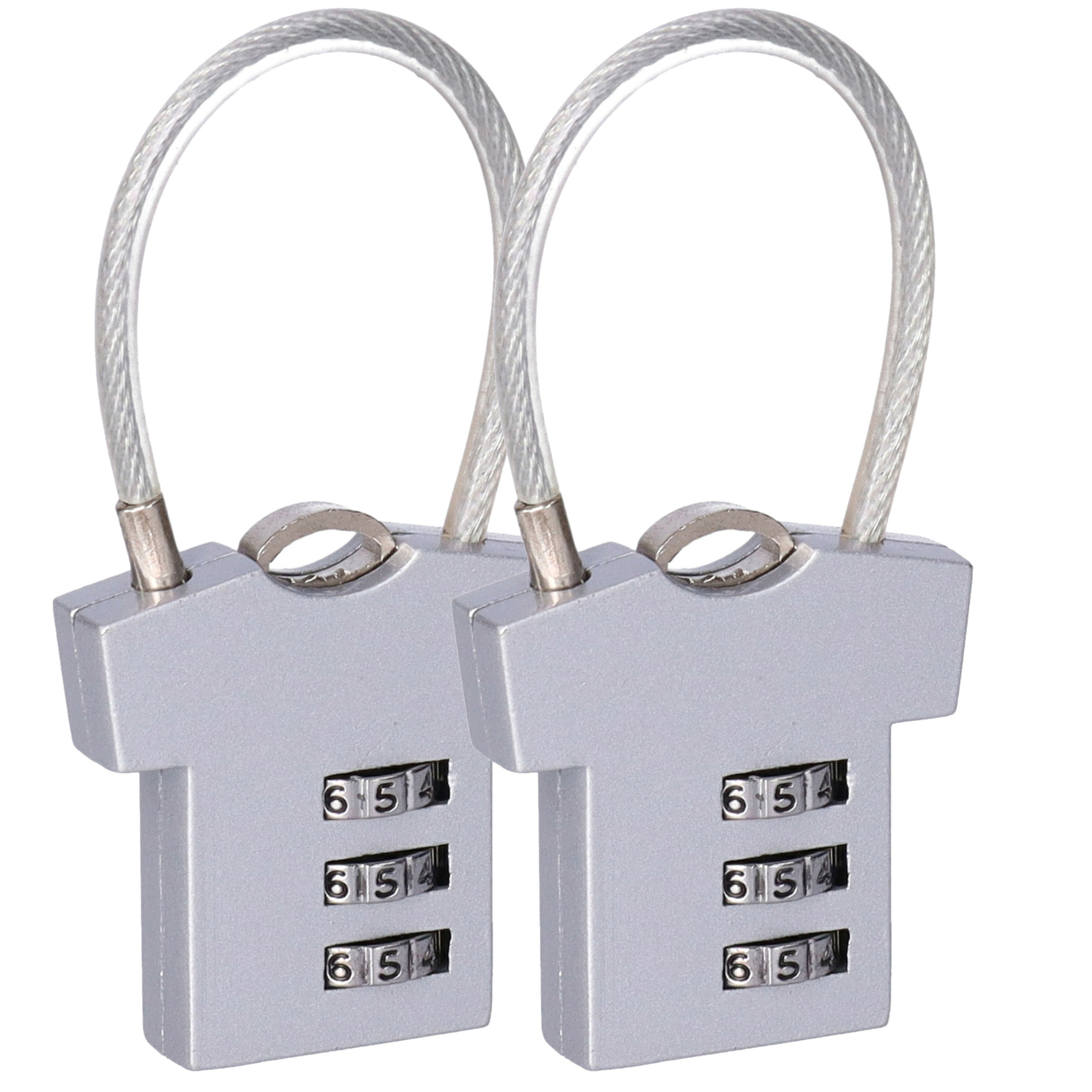 CM Hangslot met code - 2x - cijfer code - gecodeerd slot - lockerslot -