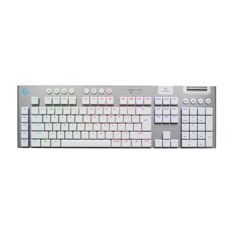 Logitech G915 X LIGHTSPEED Low-Profile Wireless Gaming Keyboard gaming toetsenbord Double-Shot PBT, RGB, LIGHTSPEED draadloos / Bluetooth / USB-C