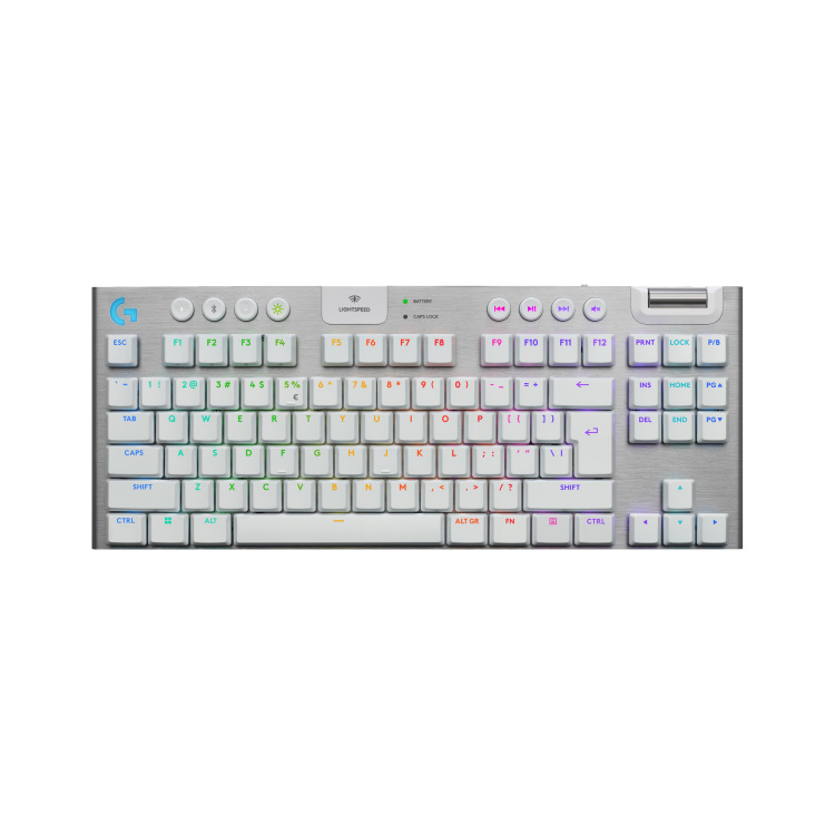 Logitech G915 X LIGHTSPEED TKL Low-Profile Wireless Gaming Keyboard gaming toetsenbord Double-Shot PBT, RGB, LIGHTSPEED draadloos / Bluetooth / USB-C