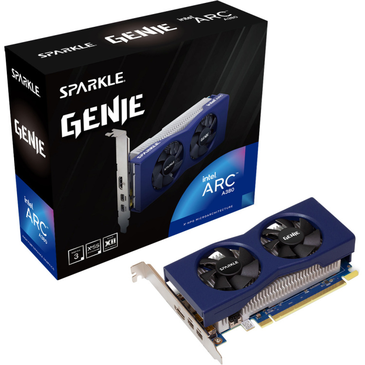 Sparkle Intel Arc A380 GENIE grafische kaart 1x HDMI, 2x Mini-DisplayPort