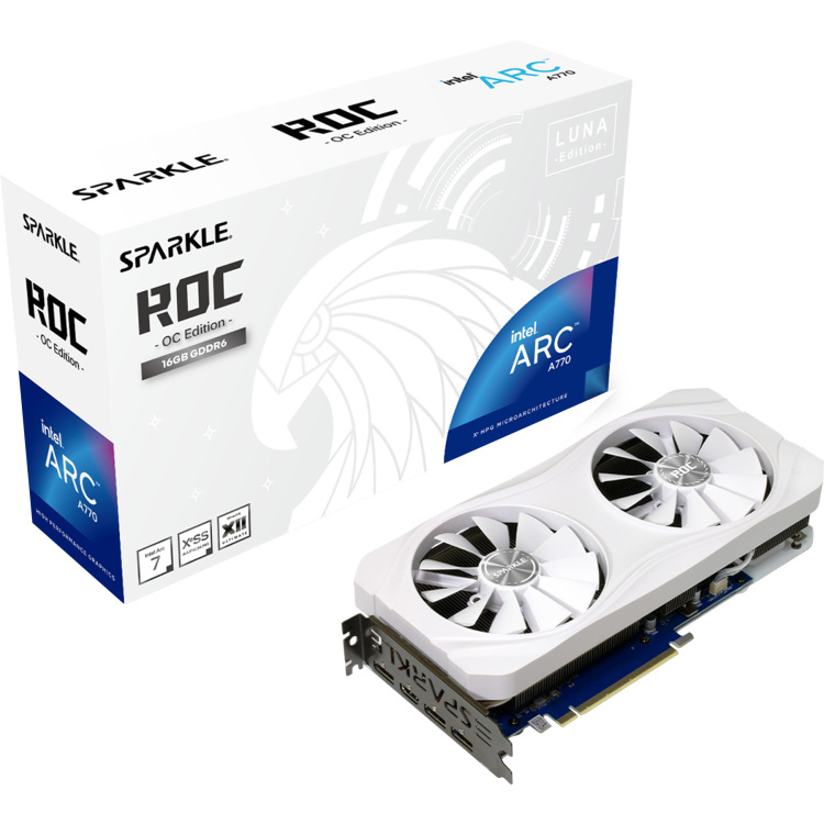 Sparkle Intel Arc A770 ROC LUNA OC Edition grafische kaart 1x HDMI, 3x DisplayPort