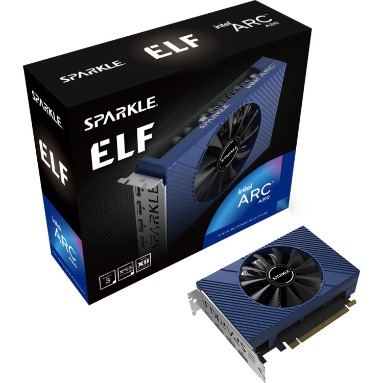 Sparkle Intel Arc A310 ELF grafische kaart 1x HDMI, 3x DisplayPort