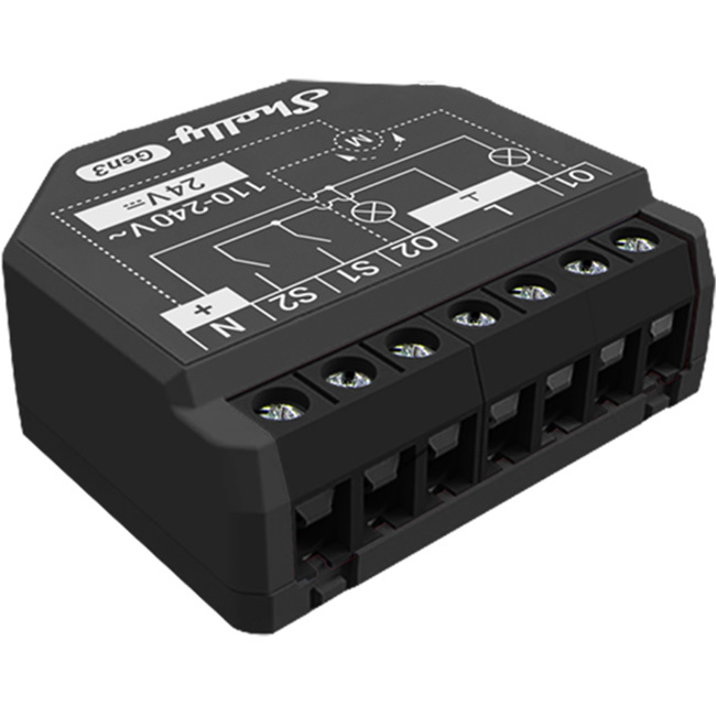 Shelly 2PM Gen3 relais Wifi, Bluetooth