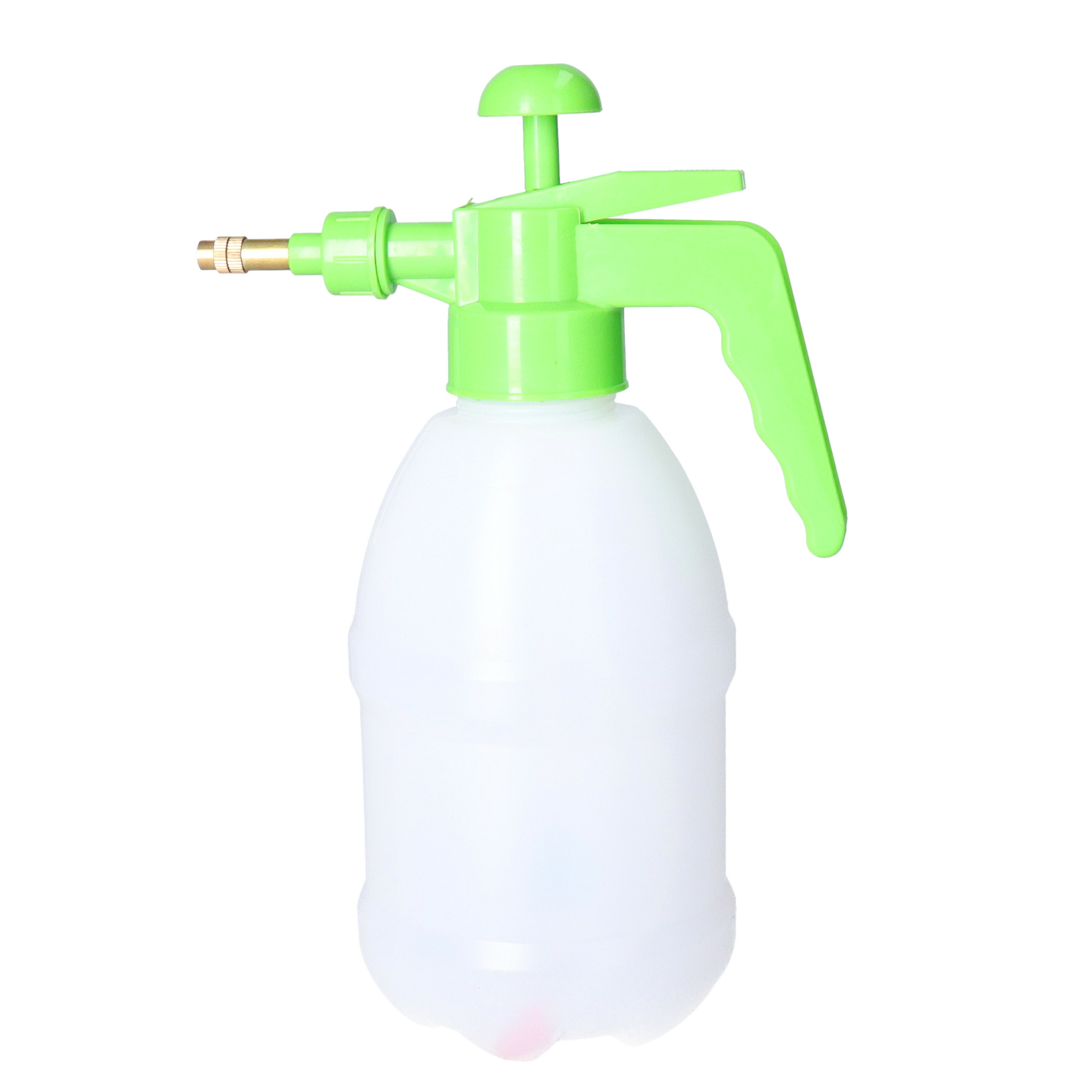Plantenspuit met hoge druk sproeier/vernevelaar - kunststof - 1 liter - groen/wit - 28 cm -