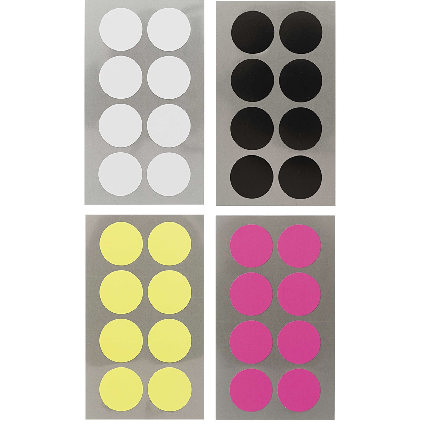 Hobby stickers - 128x stuks - D25 mm - kleurenmix - ronde stickers - Kantoor stickers - Etiketten -