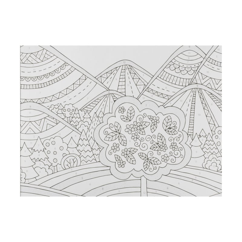 Mandala landscape - kleuren op nummer