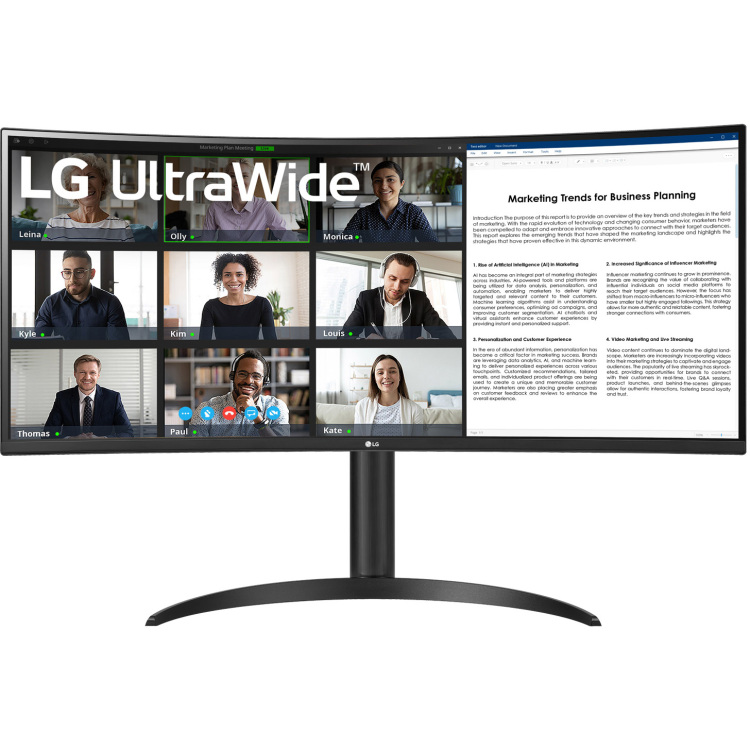 LG 34WR55QK-B ledmonitor HDMI, DisplayPort, USB-C