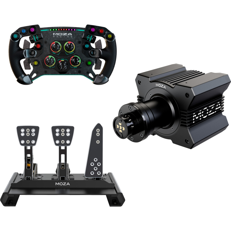 MOZA R9 V2 + GS V2P GT + CRP Bundel stuur Basis, stuur en pedalen