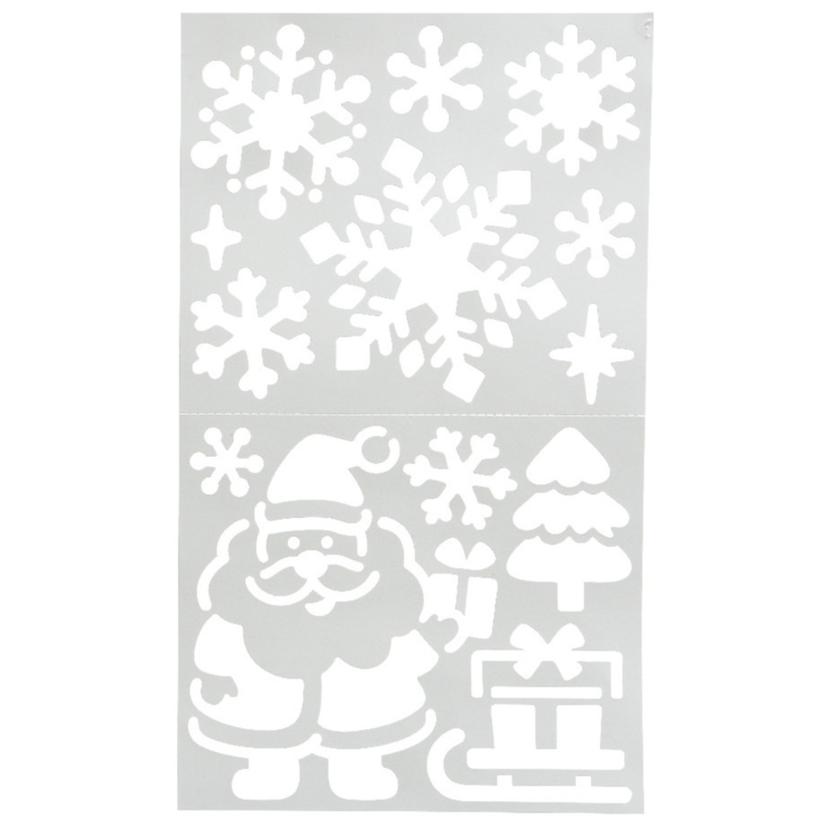Kerst raamsjablonen - kerstman - vel van 47,5 x 24,5 cm - raamversiering -