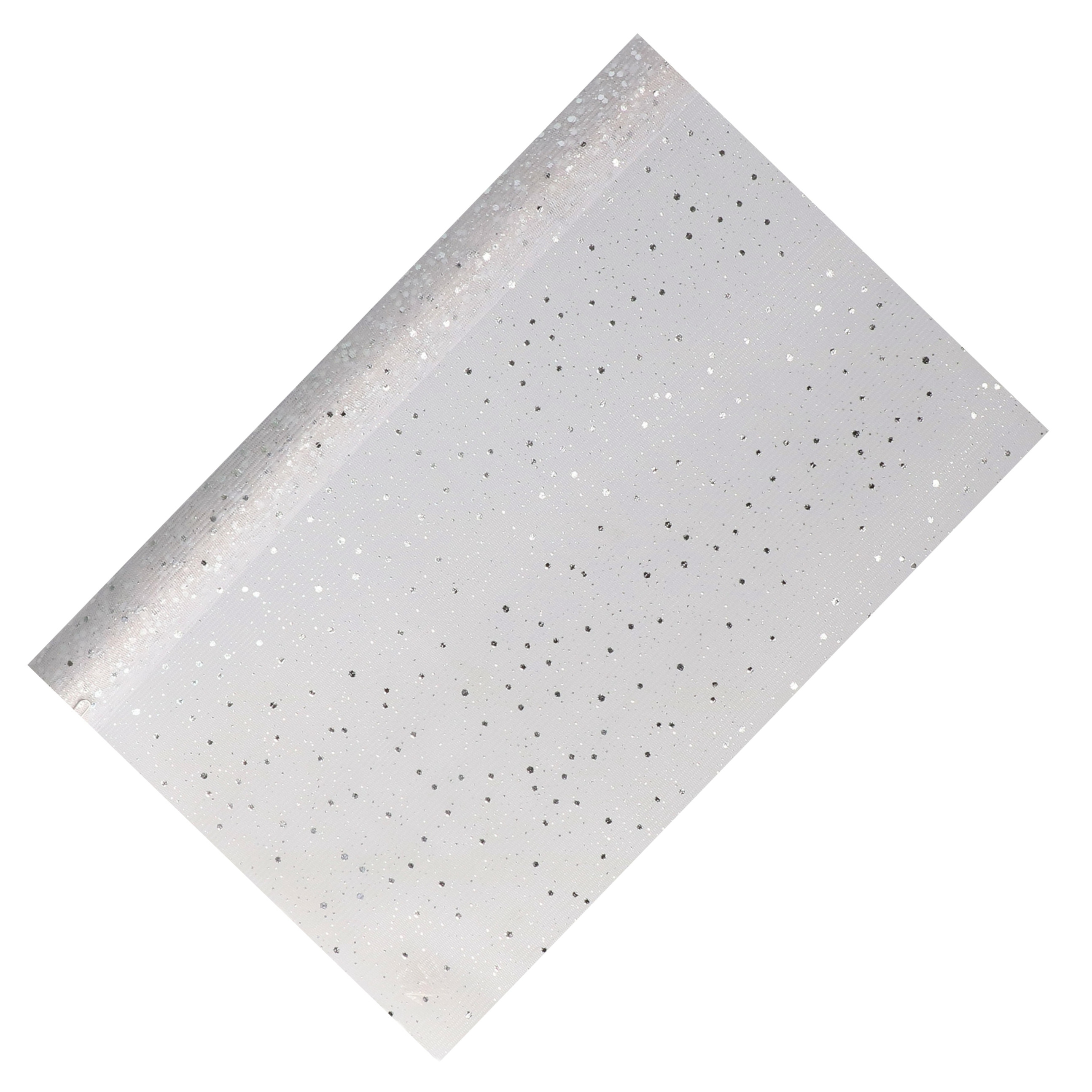 Decoratie stof/tafelloper - zilver - pailletten - 38,5 x 200 cm -