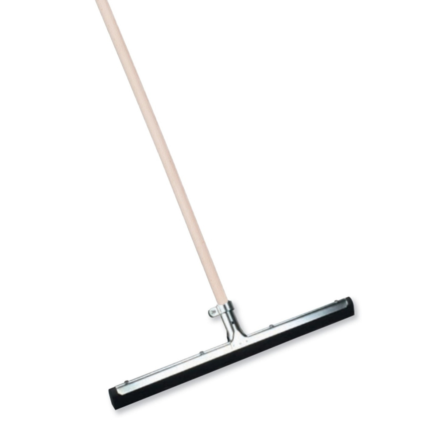 Vloertrekker/waterbezem - metaal/rubber - breedte kop 60 cm - steel hout 140 cm -