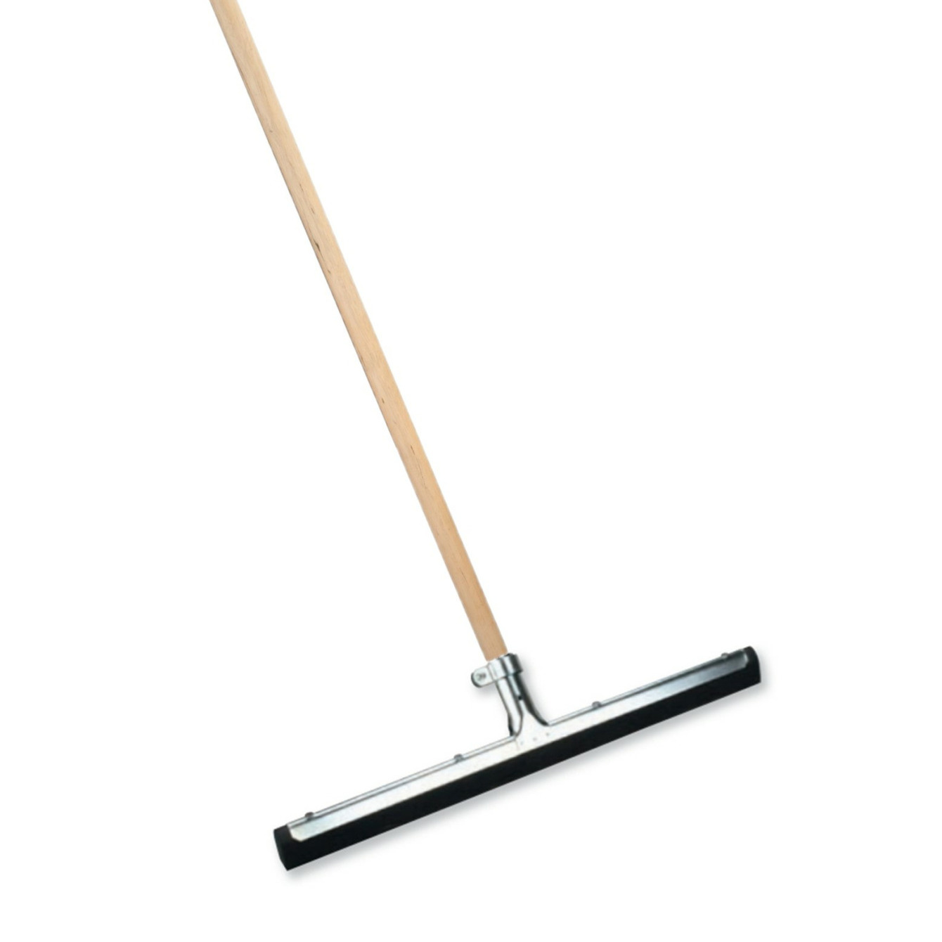 Vloertrekker/waterbezem - metaal/rubber - breedte kop 60 cm - steel hout 130 cm -