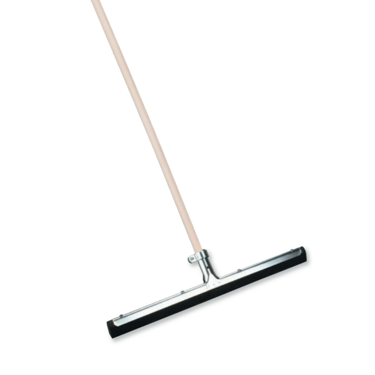 Vloertrekker/waterbezem - metaal/rubber - breedte kop 45 cm - steel hout 140 cm -