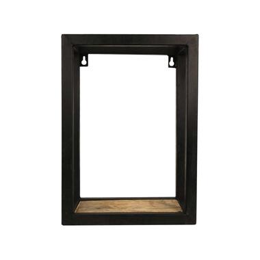 HSM Collection wandbox Levels - naturel/zwart - 25x14x35 cm - Leen Bakker