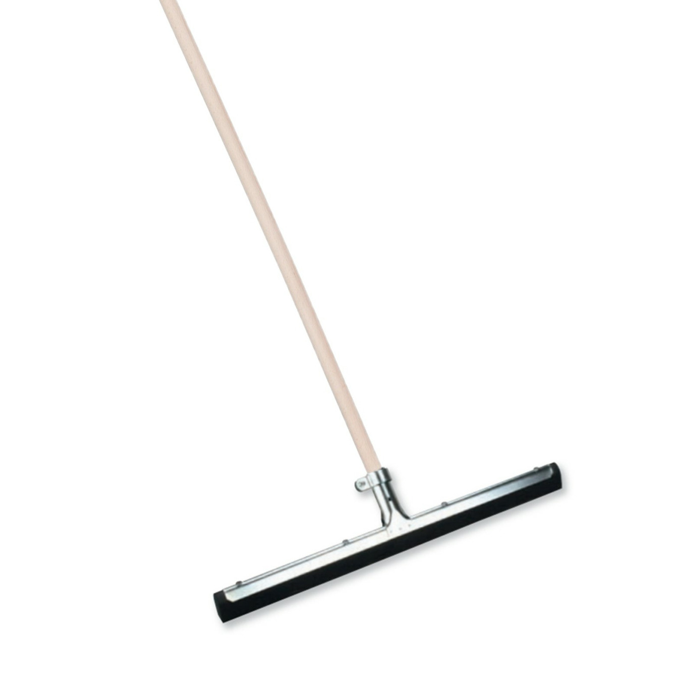 Vloertrekker/waterbezem - metaal/rubber - breedte kop 60 cm - steel hout 120 cm -