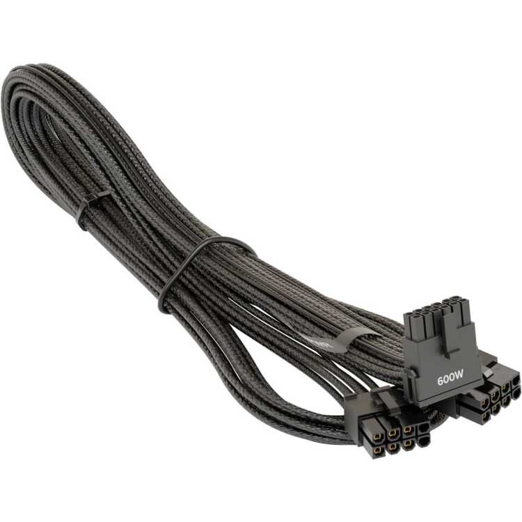 Seasonic 12VHPWR PCIe Adapter Kabel, 90° haaks kabel 75 cm