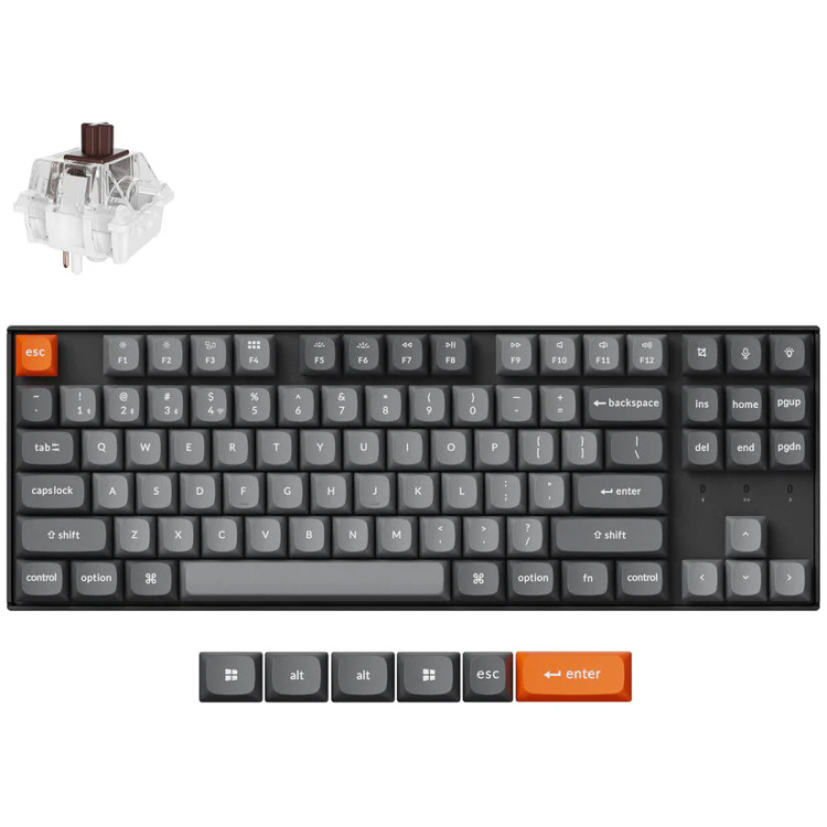 Keychron K8M-H3 TKLRGB Brown Switch US toetsenbord