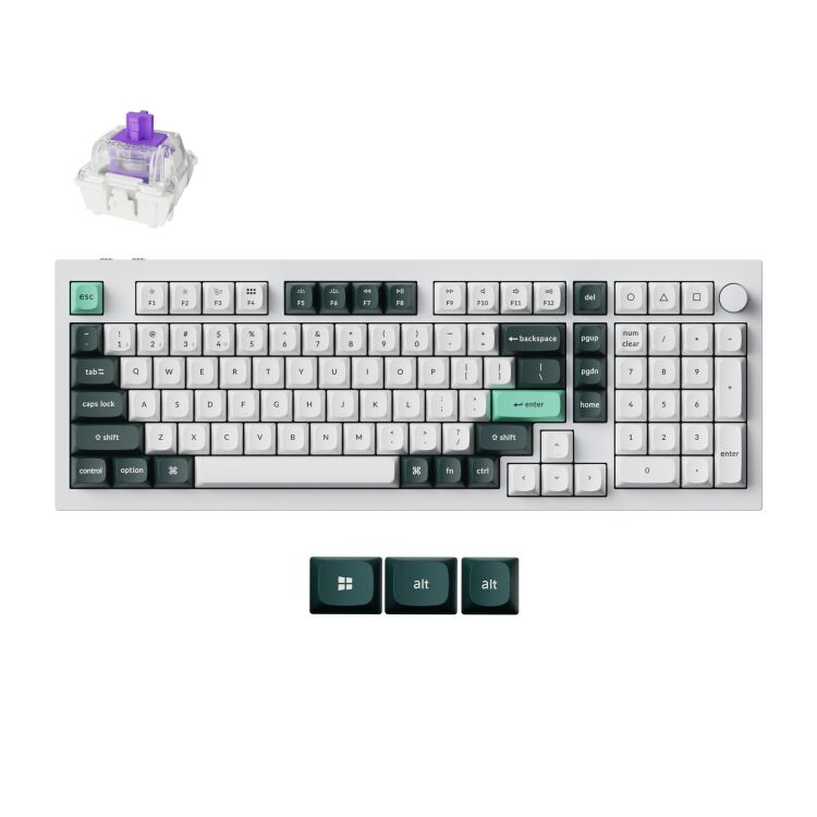 Keychron Q5H-P1HE White Mag.Neb. Knob US toetsenbord