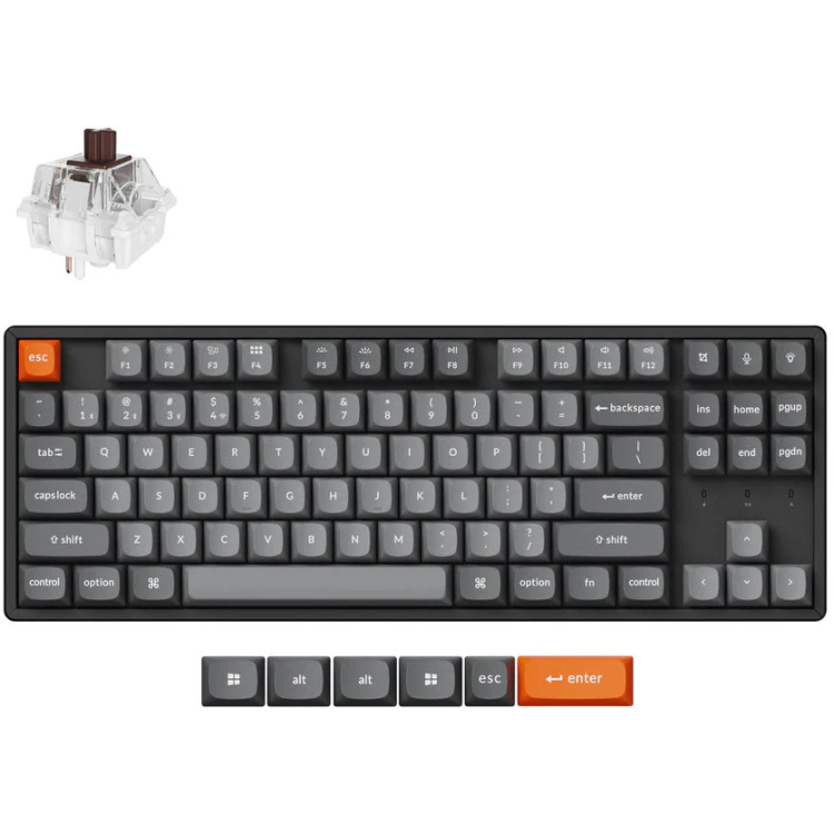 Keychron K8M-J3 TKL RGB Brown switch US toetsenbord
