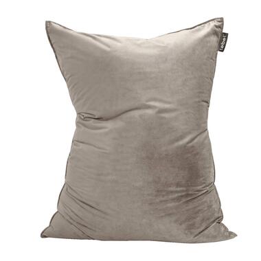 Lebel zitzak teddy/velours- taupe - 100x150 cm - Leen Bakker