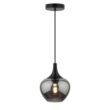 Hanglamp Lola - smoke metaal/glas - 150xØ19 cm - Leen Bakker