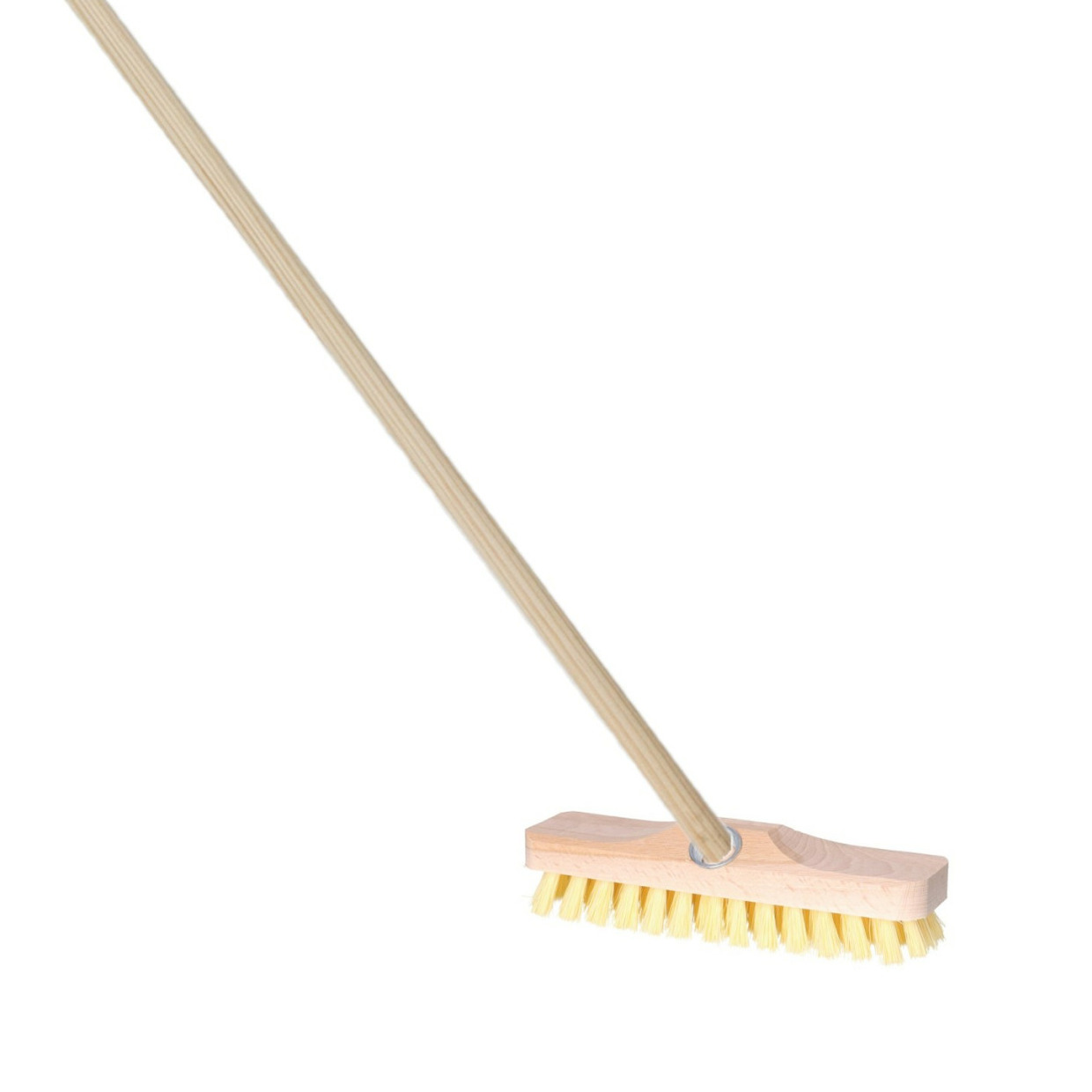 Luiwagen schrobborstel 22 cm - Met houten steel 140 cm - Schoonmaken -