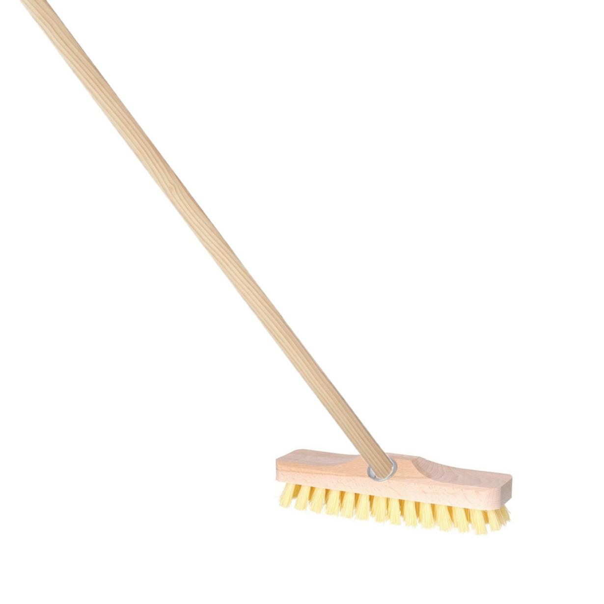 Luiwagen schrobborstel 22 cm - Met houten steel 130 cm - Schoonmaken -