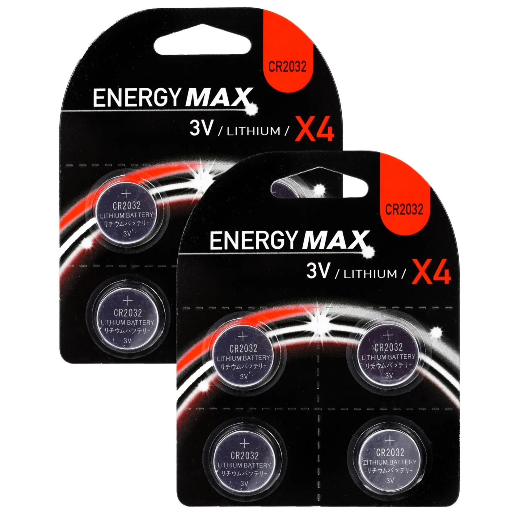 EnergyMax knoopcel batterijen budget voordeelset - CR2032 - 8x stuks -