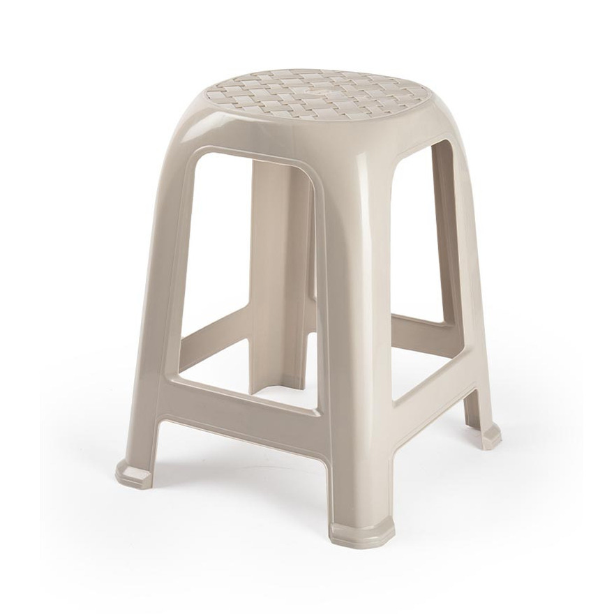 Keukenkrukje/opstapje - Handy Step - taupe - kunststof - 37 x 37 x 46 cm -