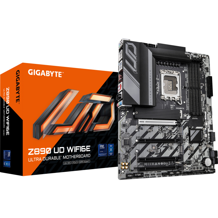GIGABYTE Z890 UD WIFI6E moederbord RAID, 2.5Gb-LAN, Wi-Fi 6E, BT, Sound, ATX