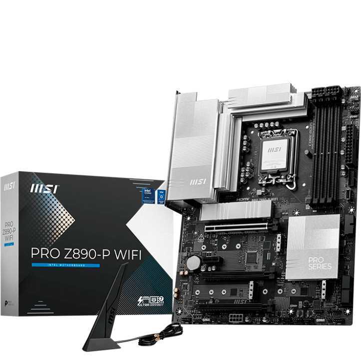 MSI Z890 GAMING PLUS WIFI moederbord RAID, 5Gb-LAN, WLAN, BT, Sound, ATX