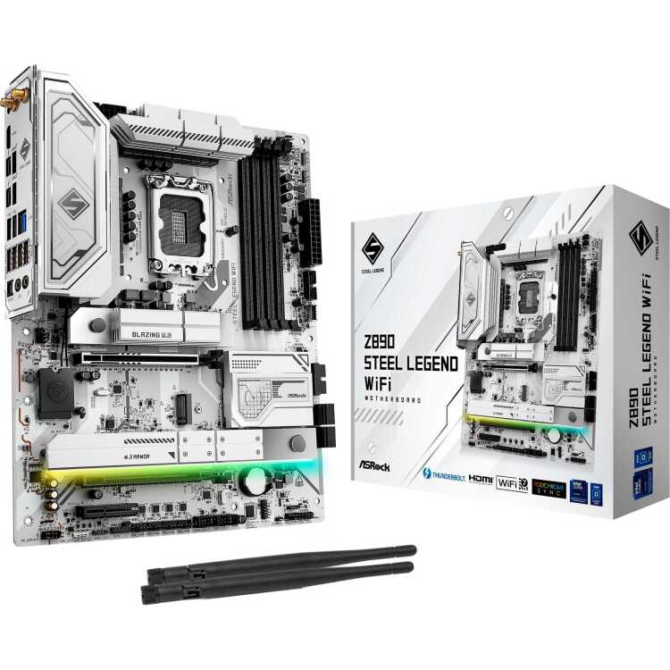 ASRock Z890 Steel Legend WiFi moederbord RAID, 2.5 Gb-LAN, WIFI, BT, Sound, ATX