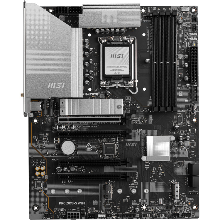 MSI PRO Z890-S WIFI moederbord RAID, 2.5Gb-LAN, WLAN, BT, Sound, ATX