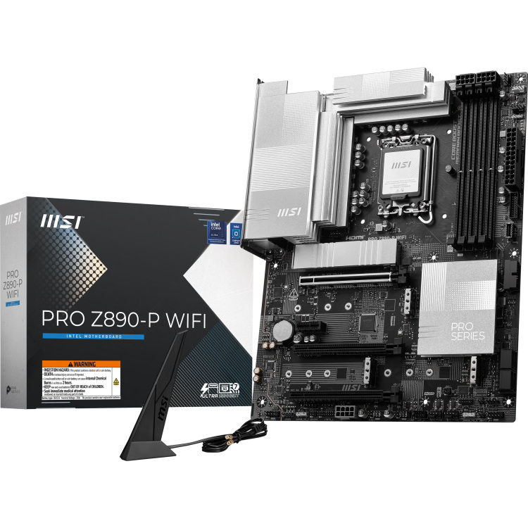 MSI PRO Z890-P WIFI moederbord RAID, 5Gb-LAN, WLAN, BT, Sound, ATX