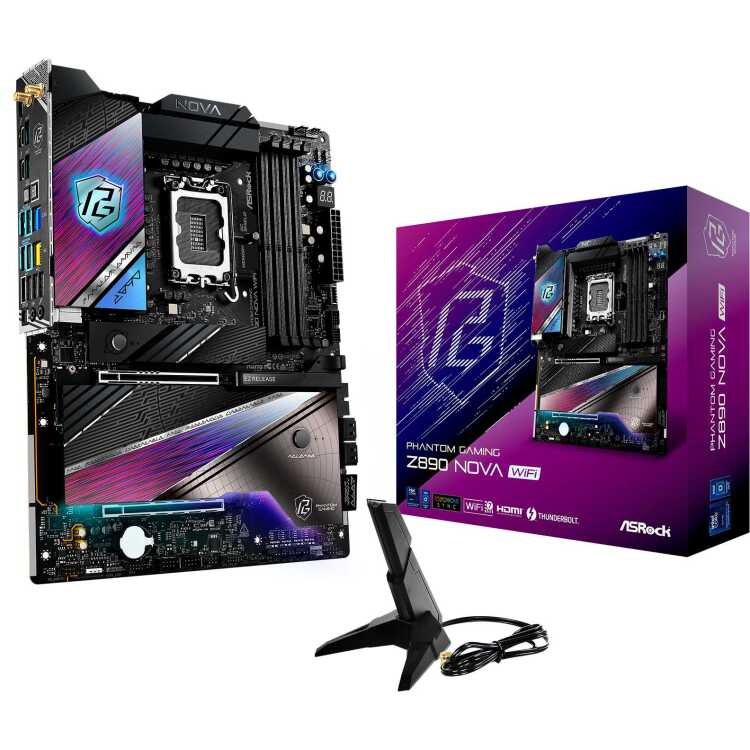 ASRock Z890 Nova WiFi moederbord RAID,.5 Gb-LAN, WIFI, BT, Sound, ATX