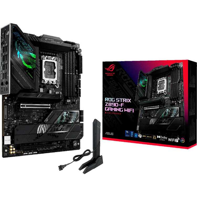 ASUS ROG STRIX Z890-F GAMING WIFI moederbord RAID, 2.5Gb-LAN, WIFI, BT, Sound, ATX