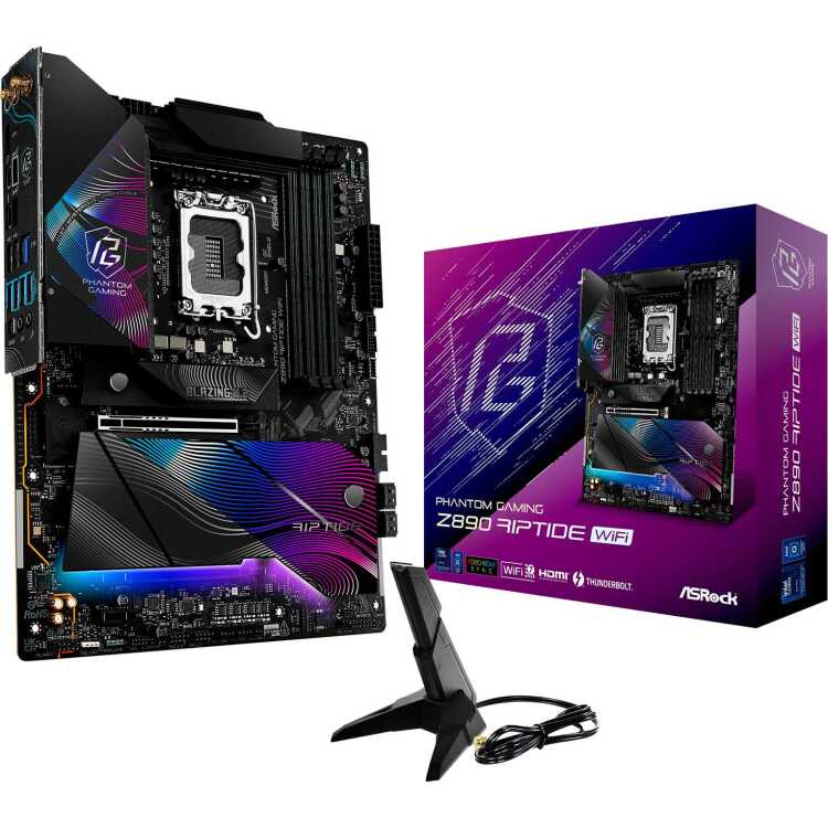 ASRock Z890 Riptide WiFi moederbord RAID, 2.5 Gb-LAN, WIFI, BT, Sound, ATX