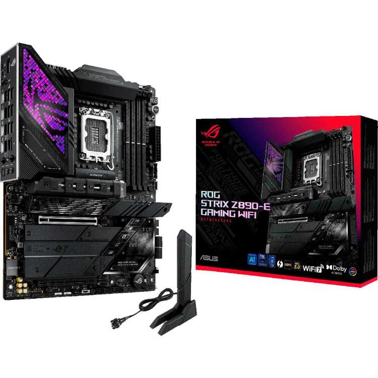 ASUS ROG STRIX Z890-E GAMING WIFI moederbord RAID, 5Gb-LAN, Wi-Fi 7, BT, Sound, ATX