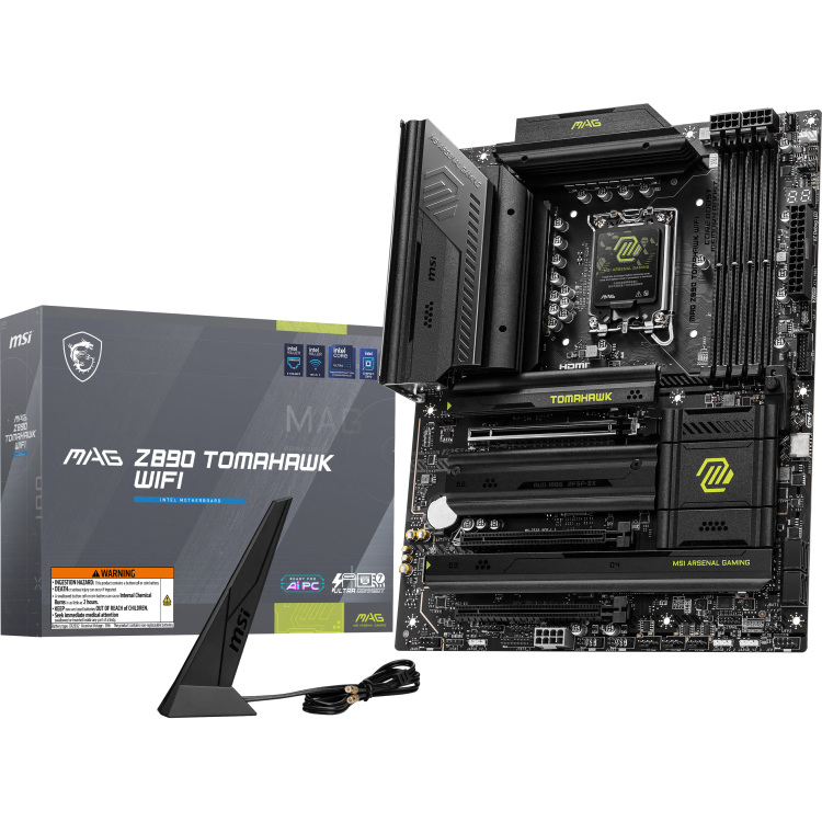MSI MAG Z890 TOMAHAWK WIFI moederbord RAID, 5Gb-LAN, WLAN, BT, Sound, ATX