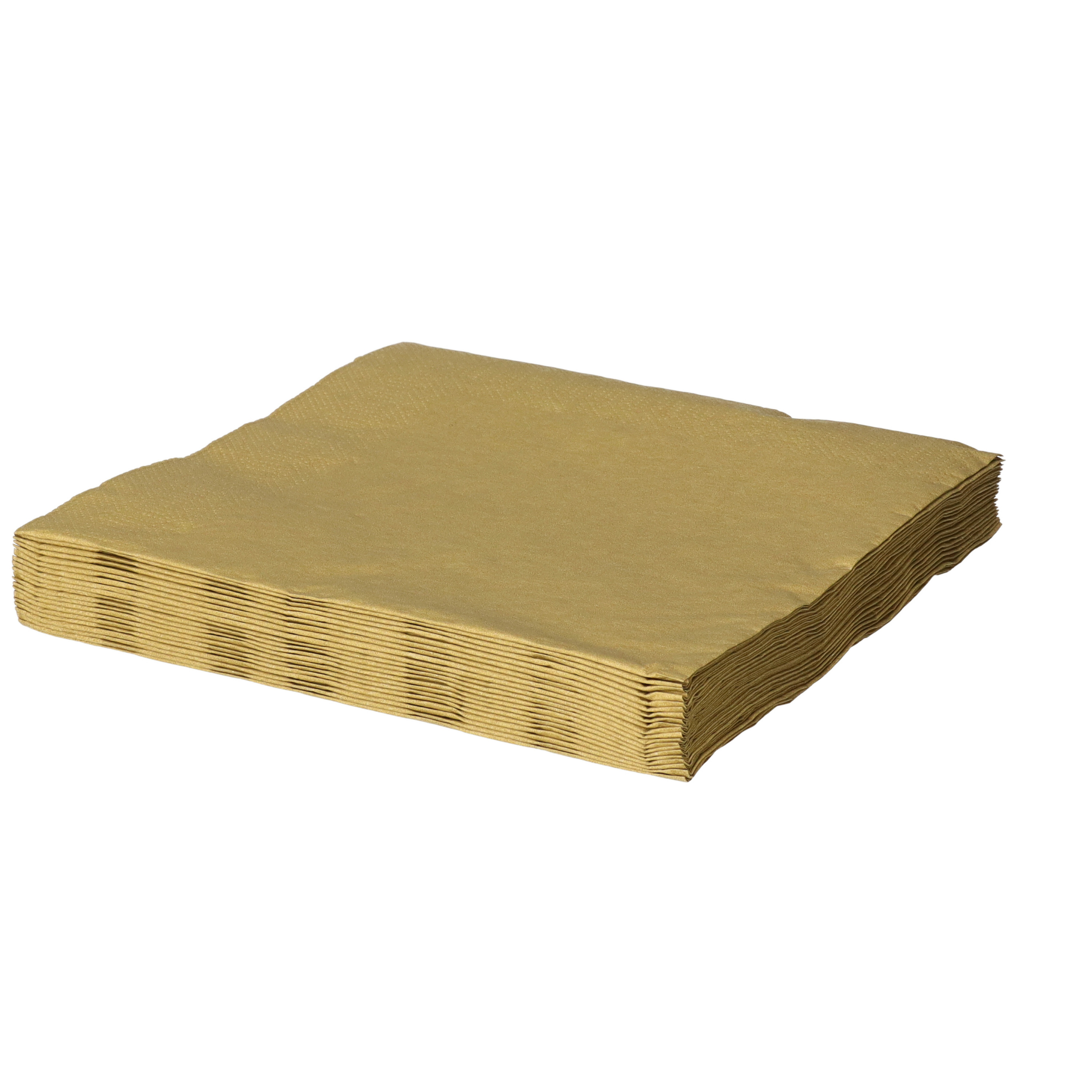 Maki uni servetten - 20x st - 33 x 33 cm - goud - lunch/diner servetten -