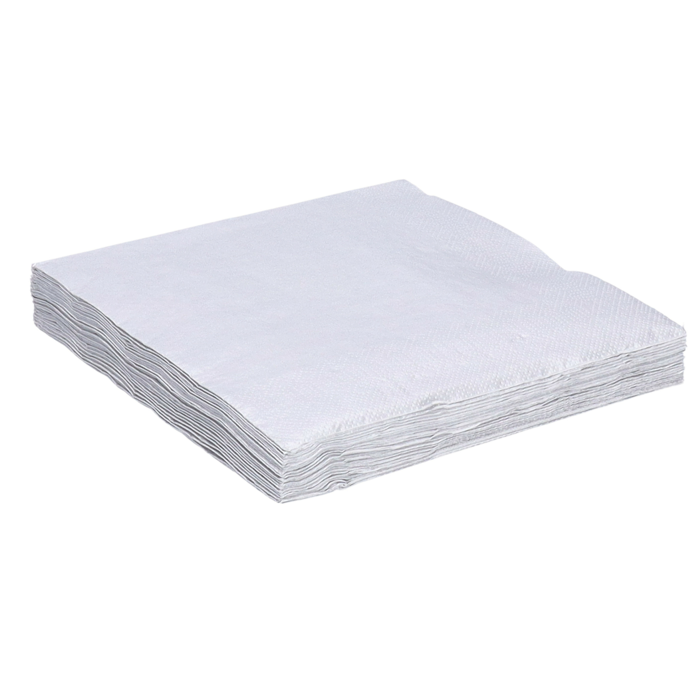 Maki uni servetten - 20x st - 33 x 33 cm - zilver - lunch/diner servetten -