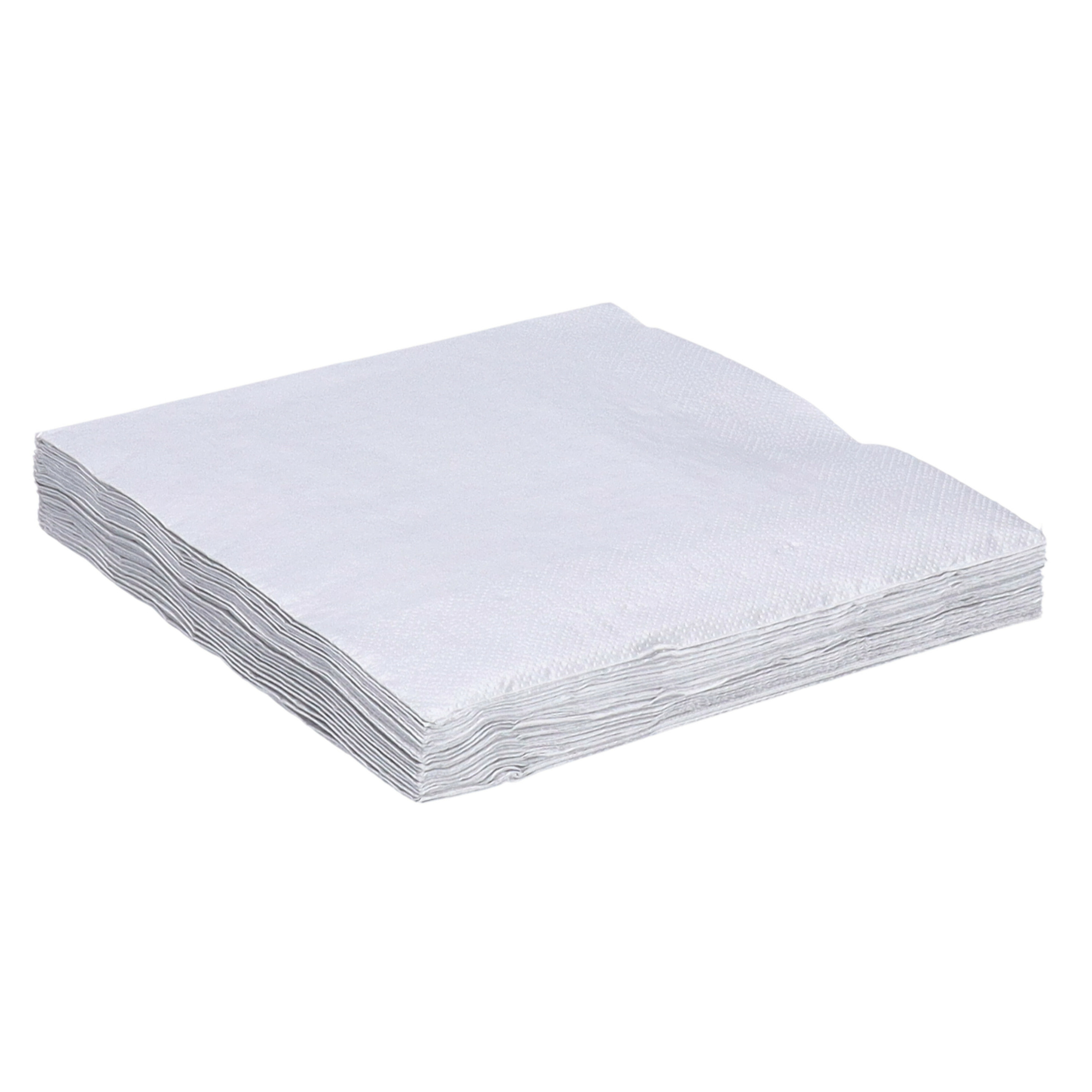 Maki uni servetten - 40x st - 33 x 33 cm - zilver - lunch/diner servetten -