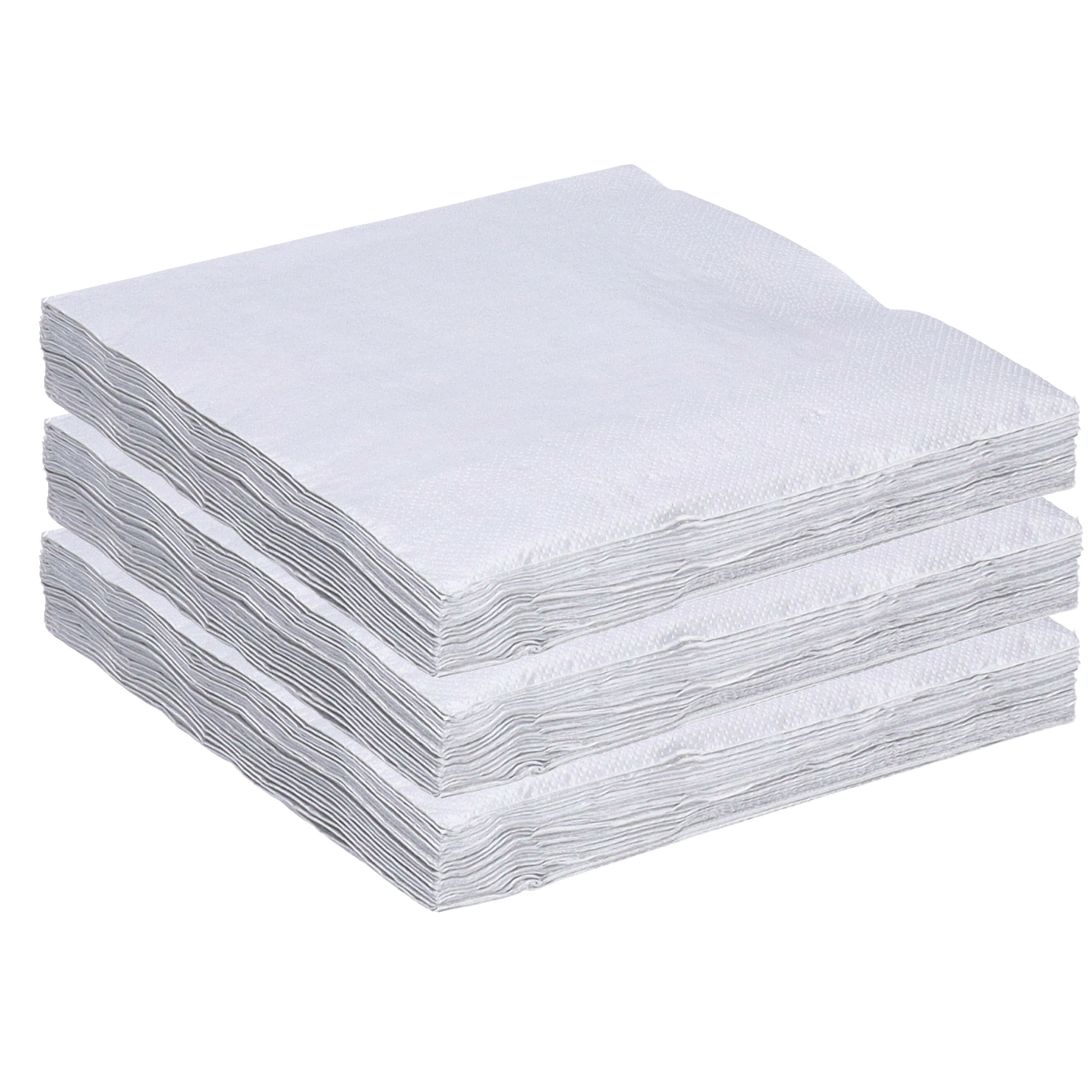 Maki uni servetten - 60x st - 33 x 33 cm - zilver - lunch/diner servetten -