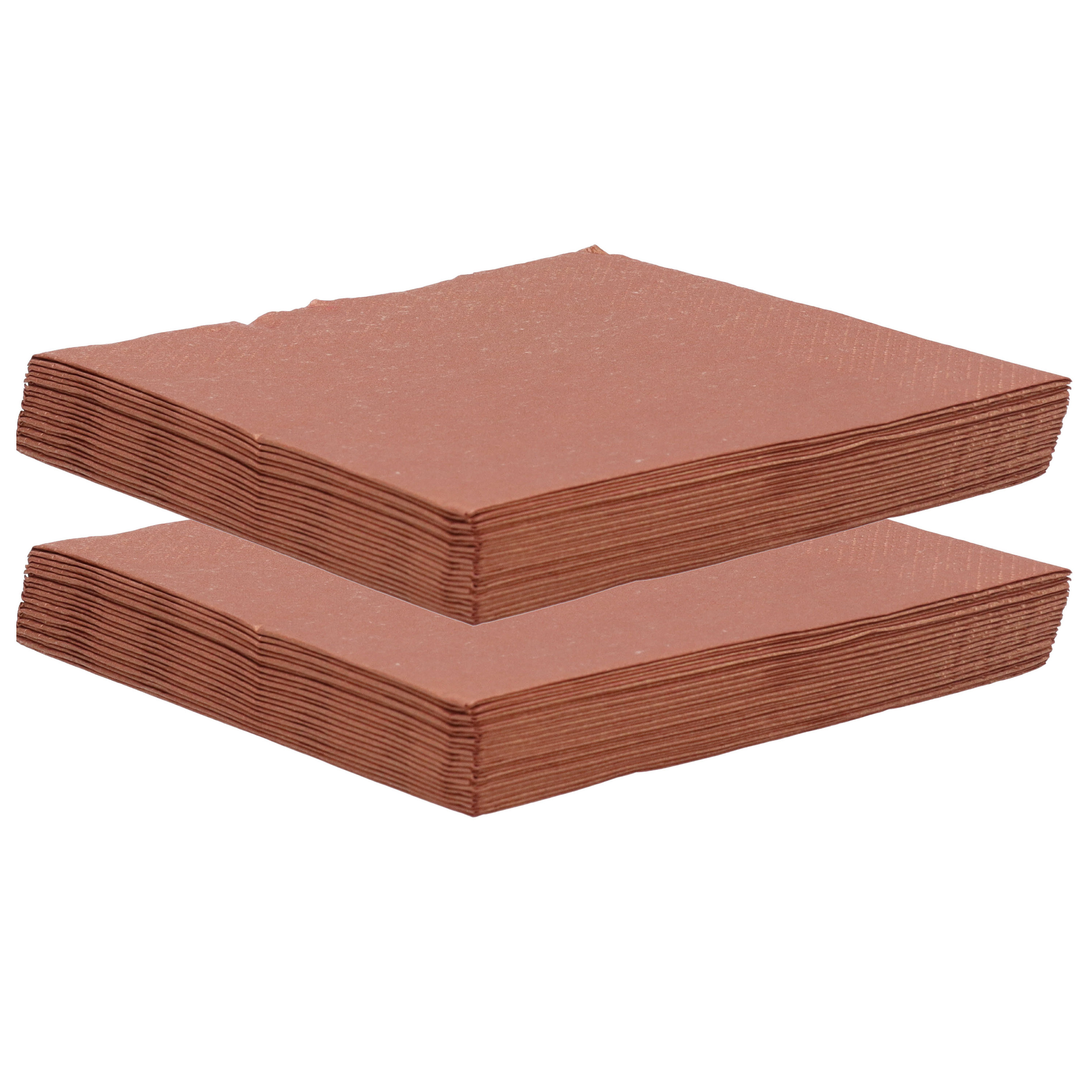 Maki uni servetten - 40x st - 33 x 33 cm - koper - lunch/diner servetten -