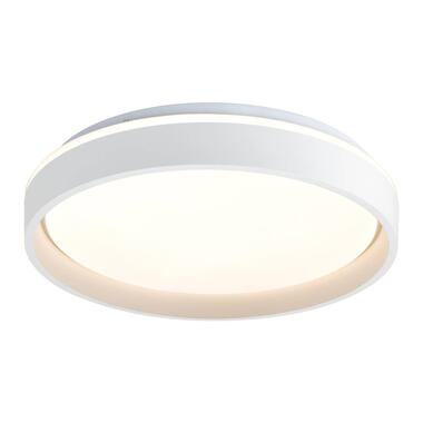 Plafonniere Claus LED - wit metaal/kunststof - 7,5xØ39 cm - Leen Bakker